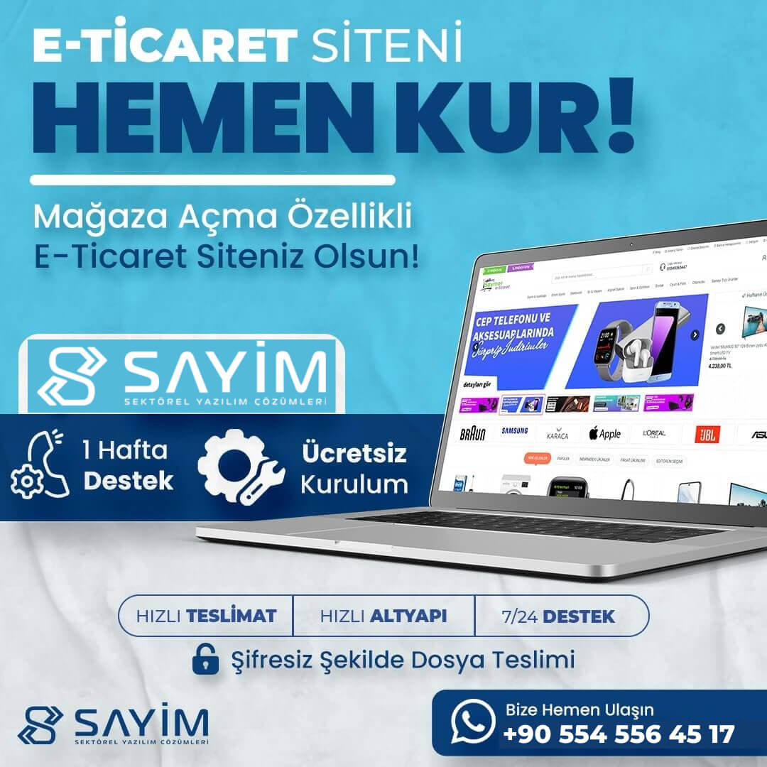 NeoDizayN E-Ticaret Yazılımı <br>(Mağaza Açma Özellikli c2c)